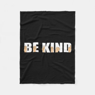Kind Sign Language Deaf Fleecedecke
