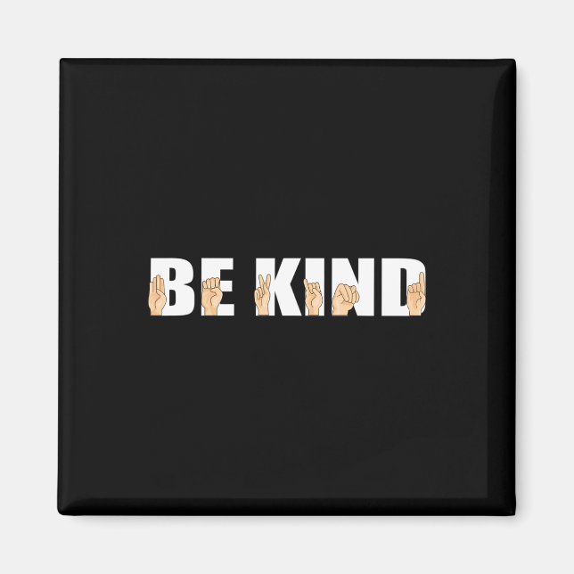 Kind Sign Language Deaf Magnet (Vorne)