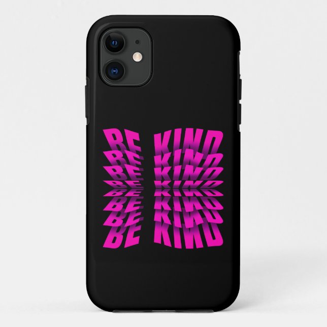 KIND TEXT EFFECT PINK TYPOGRAPHIE Case-Mate iPhone HÜLLE (Rückseite)