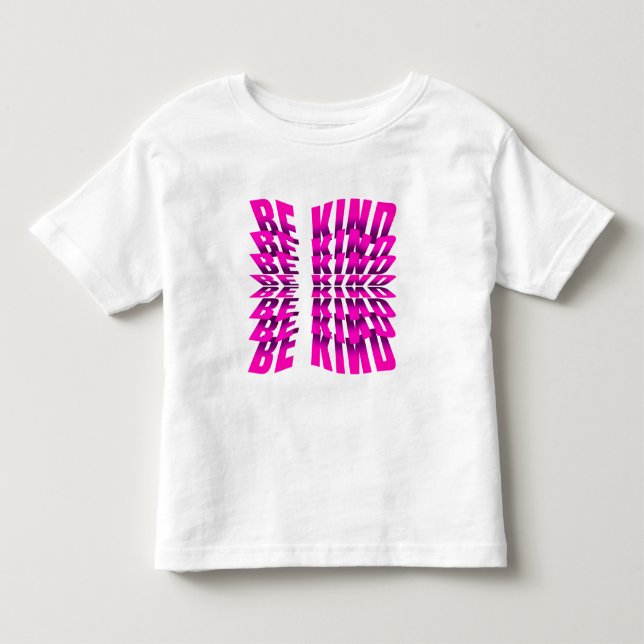 KIND TEXT EFFECT PINK TYPOGRAPHIE KLEINKIND T-SHIRT (Vorderseite)