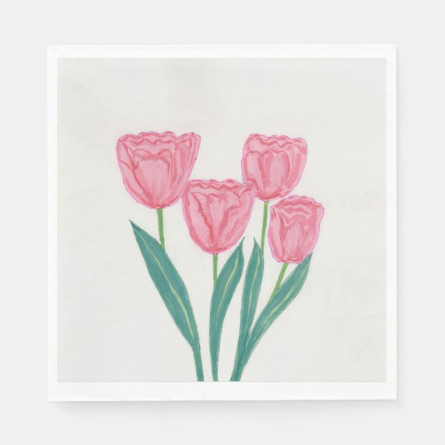 Kind Tulips Serviette (Vorderseite)