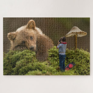 Kind und Bär Puzzle