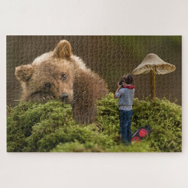 Kind und Bär Puzzle (Horizontal)