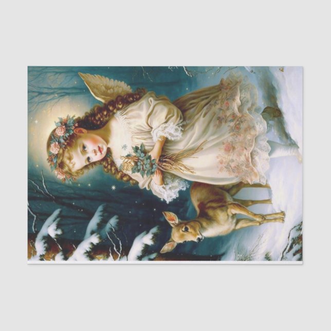 Kind und Weihnachten Seidenpapier (Vorderseite)