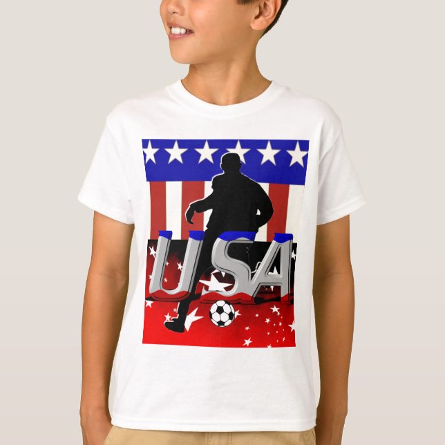 Kind-USA-Fußball-Shirt T-Shirt (Vorderseite)