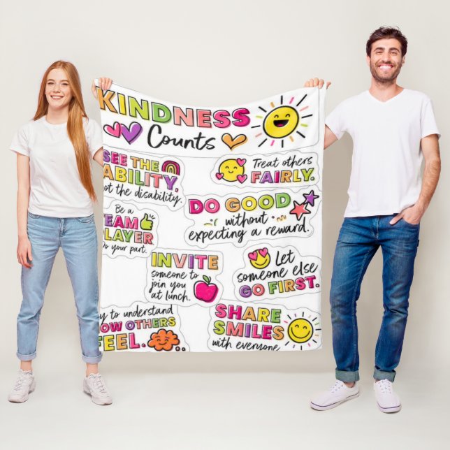 Kind Vibes Kindness zählt Fleece Blanket (Beispiel)