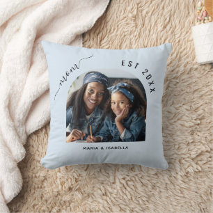 Kind von Mutter blauen Fotos Kissen