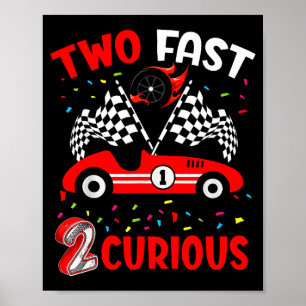 Kind Zwei Schnell 2 Neugierig 2. Geburtstag Zwei J Poster