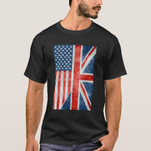 Kinda American Kinda British Ich bin beide US-Flag T-Shirt