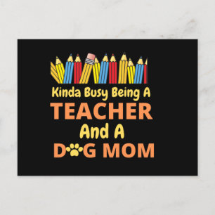 Kinda beschäftigt als Lehrerin und Hundemutter Feiertagspostkarte