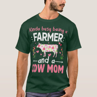 Kinda beschäftigt, ein Bauer und eine Kuh-Mama lus T-Shirt