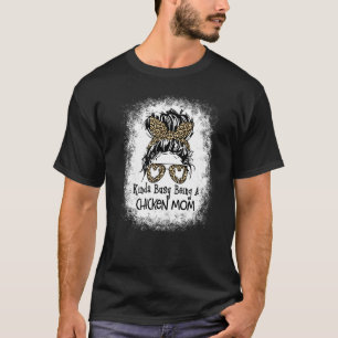 Kinda beschäftigt, eine Hühner-Mama Messy Bun Moth T-Shirt