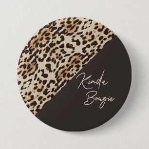 Kinda Bougie Brown Leopardprint Button