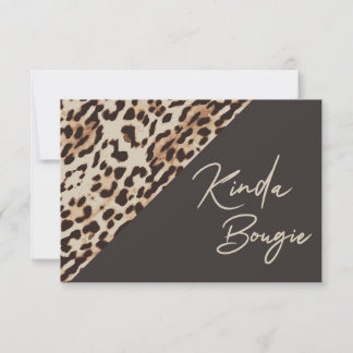Kinda Bougie Brown Leopardprint Dankeskarte
