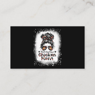 Kinda Busy Being A Chicken Mom Messy Bun Floral Ba Visitenkarte