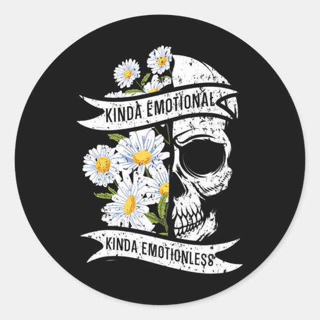 Kinda Emotionale Kinda emotionslose psychische Ges Runder Aufkleber (Vorderseite)