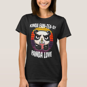Kinda Fan Tea Sy Panda Liebe Blubble Shooter Boba T-Shirt