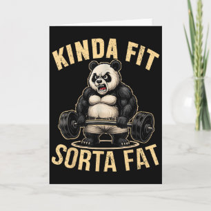Kinda Fit Sorta Fat - Lustiger Panda im Fitnessstu Karte