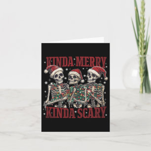 Kinda Merry Kinda Beängstigend Ugly Christmas Swea Karte