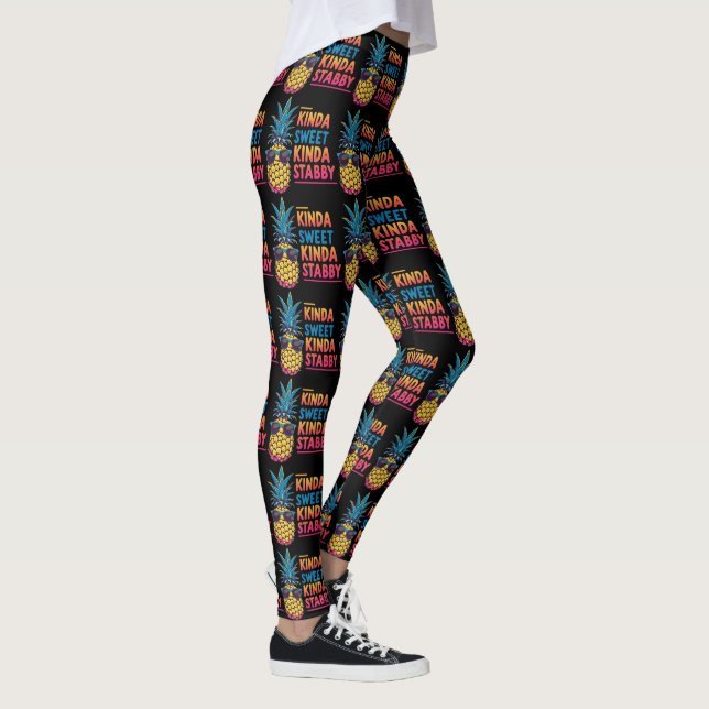Kinda Sweet Kinda Stabby Ananas Leggings (Rechts)