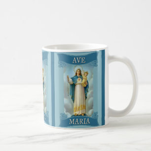 KINDAVE MARIA JUNGFRAU-MARYS CHRISTUS rosenbeet Kaffeetasse