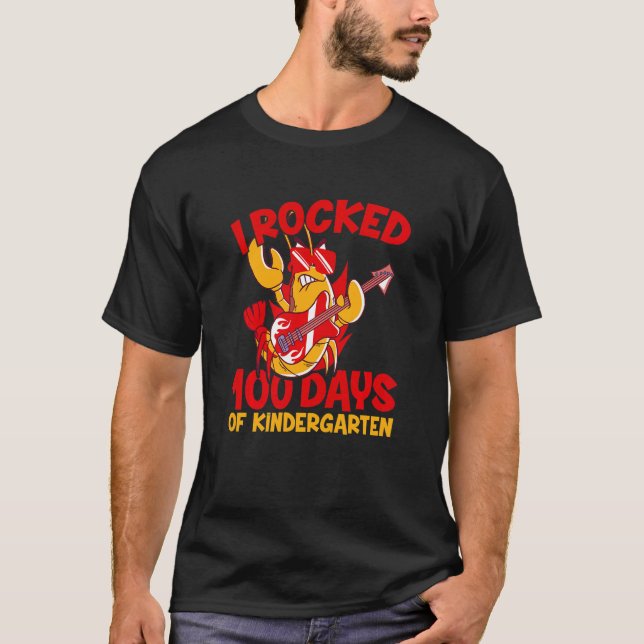 Kinder 100. Kindergarten rockte 100 Tage T-Shirt (Vorderseite)