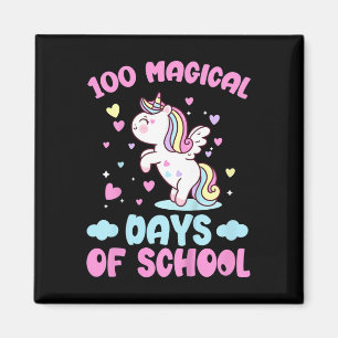 Kinder 100 magische Tage der Schulmädchen 100. Magnet