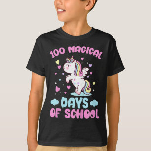 Kinder 100 magische Tage der Schulmädchen 100. T-Shirt