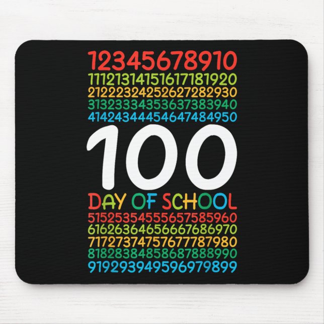 Kinder 100. Schullehrer Kinder 100 Tage Mutter Mousepad (Vorne)
