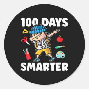 Kinder 100. Schultag Kinder 100 Tage Runder Aufkleber