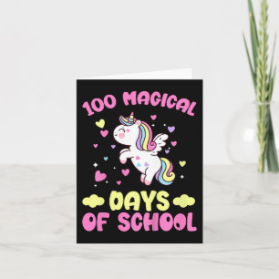 Kinder 100. Schultag Mädchen 100 magische Tage Karte