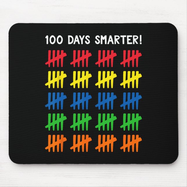 Kinder 100 Schultage 100 Tally Marks Mousepad (Vorne)
