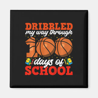 Kinder 100. Tag der Schule Boys Basketball 100 Tag Magnet