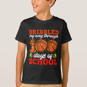 Kinder 100. Tag der Schule Boys Basketball 100 Tag T-Shirt