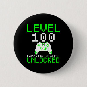 Kinder 100. Tag des Schul-Shirts Kinder Videospiel Button