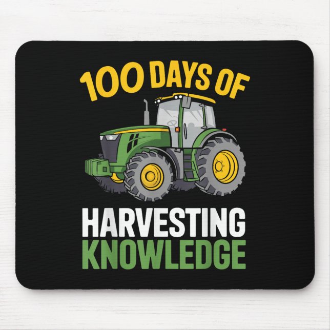 Kinder 100 Tage Schulboy Traktor Landwirtschaft 10 Mousepad (Vorne)