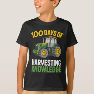 Kinder 100 Tage Schulboy Traktor Landwirtschaft 10 T-Shirt
