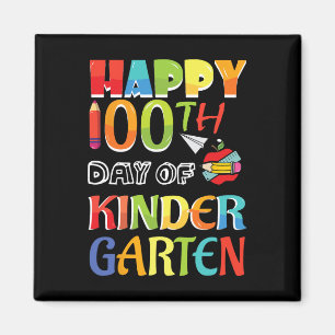 Kinder 100 Tage Schule glücklich 100. Tag Kinderg Magnet