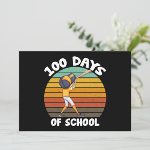 Kinder 100 Tage Schule Jungen 100. Tag Baseball Einladung