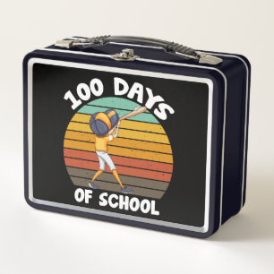 Kinder 100 Tage Schule Jungen 100. Tag Baseball Metall Brotdose