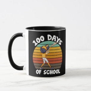Kinder 100 Tage Schule Jungen 100. Tag Baseball Tasse