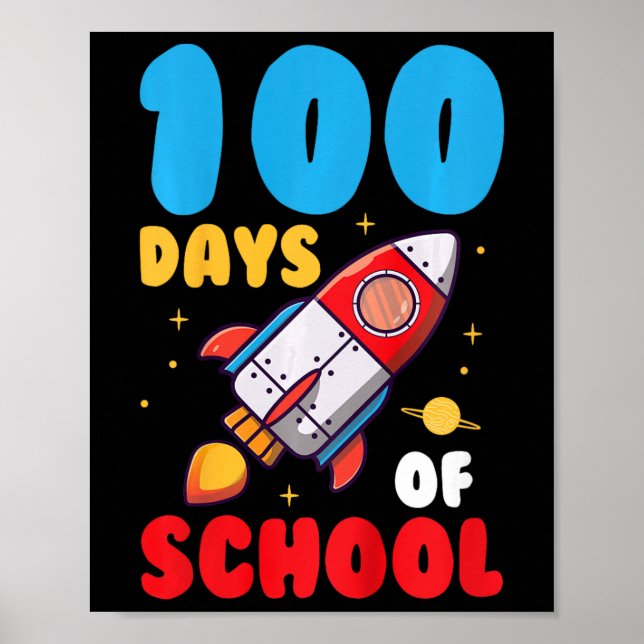 Kinder 100 Tage Schule Kinder 100. Schultag Poster (Vorne)