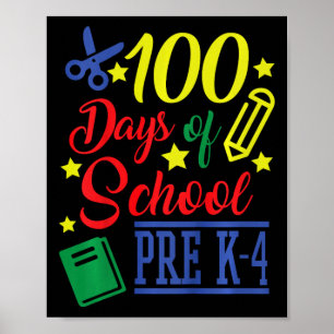 Kinder 100 Tage Schule vor der Schule 4 Poster