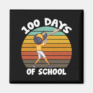 Kinder 100 Tage Schuljunge 100 Tage Baseball Magnet
