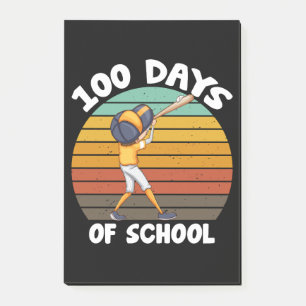Kinder 100 Tage Schuljunge 100 Tage Baseball Post-it Klebezettel
