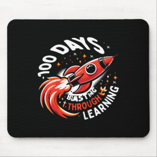 Kinder 100 Tage Schulraum Rocketship 100. Tag Mousepad