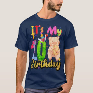Kinder 10. Geburtstag 10. Geburtstag 10 Jahre alte T-Shirt