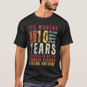 Kinder 10. Geburtstag 10 Jahre alt Vintage Retro 1 T-Shirt