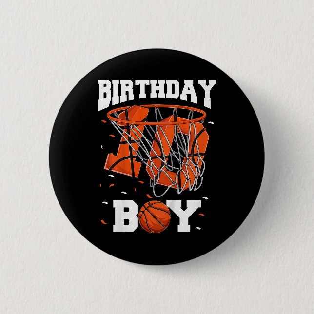 Kinder 10. Geburtstag Basketball Kinder Button (Vorderseite)