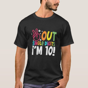 Kinder 10. Geburtstag-Frieden-Out Single Ziffern i T-Shirt